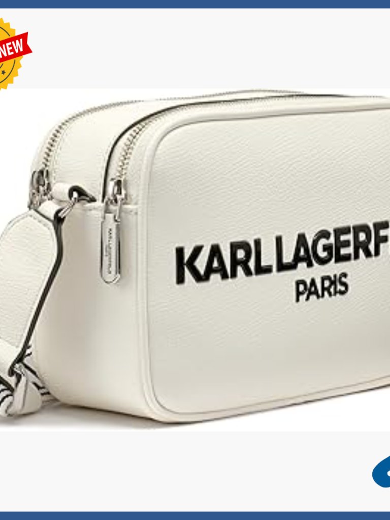 White Pvc Crossbody Bag With Logo, Zipper Closure, 4 Compartments